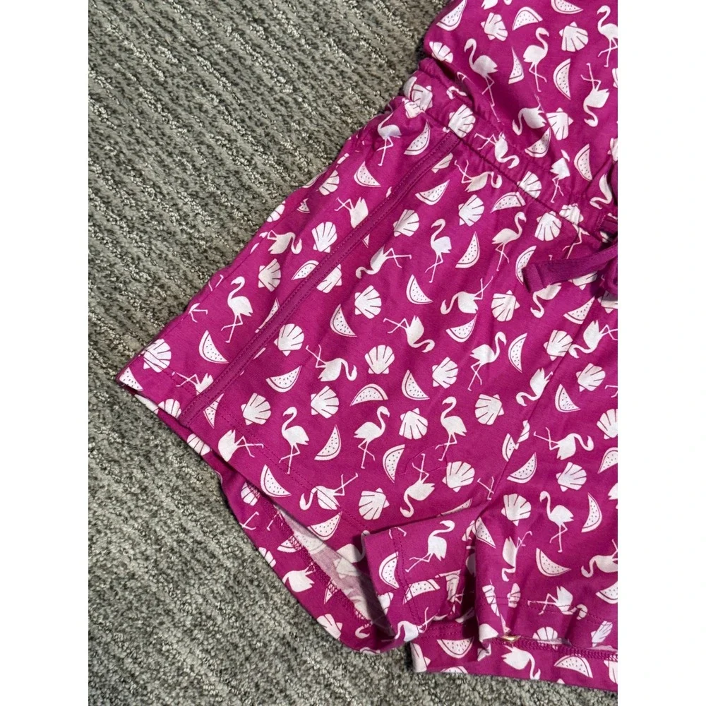 Cosa Bella‎ Girls Tropical Flamingo Romper Pajamas with Drawstring size M